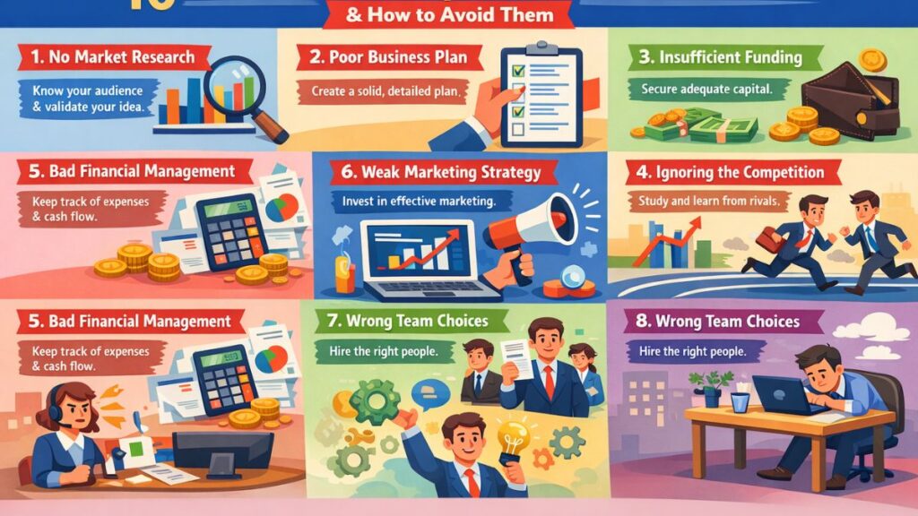 10 Business Start-up Mistakes You Should Never Make and How to avoid them